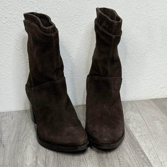 Charles by Charles David Boots Younger Suede Brown Western Boho Slouchy Size 7 - Picture 6 of 9